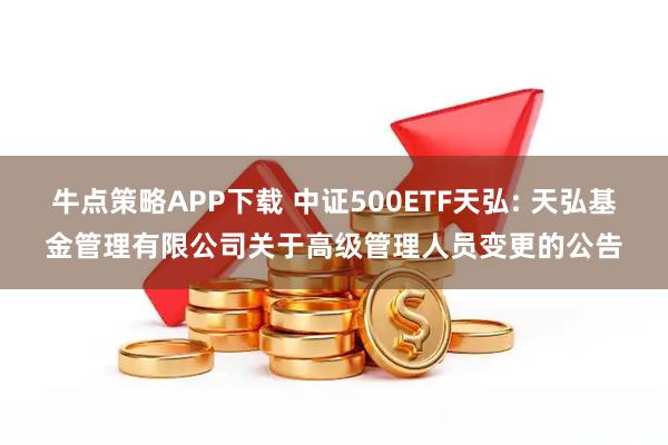 牛点策略APP下载 中证500ETF天弘: 天弘基金管理有限公司关于高级管理人员变更的公告
